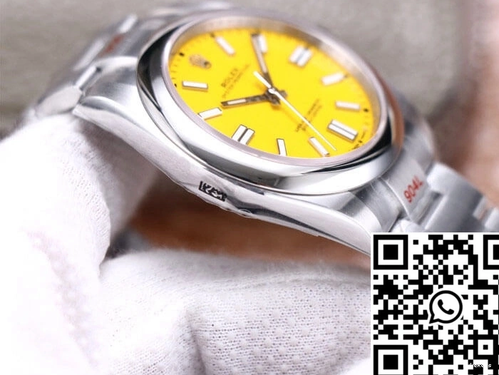 Oyster M124300-0004 EW Perpetual Yellow Rolex Dial 41MM Factory 0908